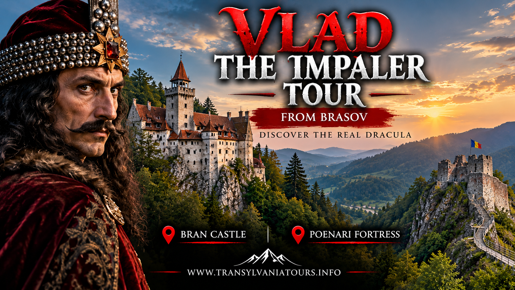 Vlad the Impaler Tour from Brasov with Bran Castle and Poenari Fortress in Transylvania